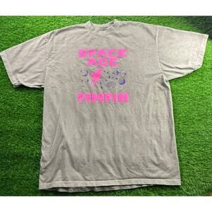 Shaka Wear 3XL Space Age Pimpin Graphic Tee Gray Super Heavy Cotton Streetwear